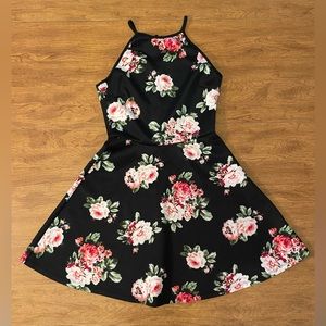 Emerald Sundae Black Floral Dress